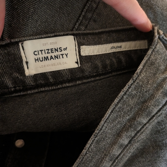 Citizens of Humanity Jolene Black Wash Denim Vintage Slim Leg Ankle Jeans - Picture 5 of 9